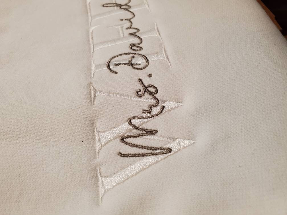 Personalized Embroidered Wife Sweatshirt, Custom last name Sweatshirt, Bridal Sweatshirt, Engagement Sweatshirt, Bride, Wifey, future Bride