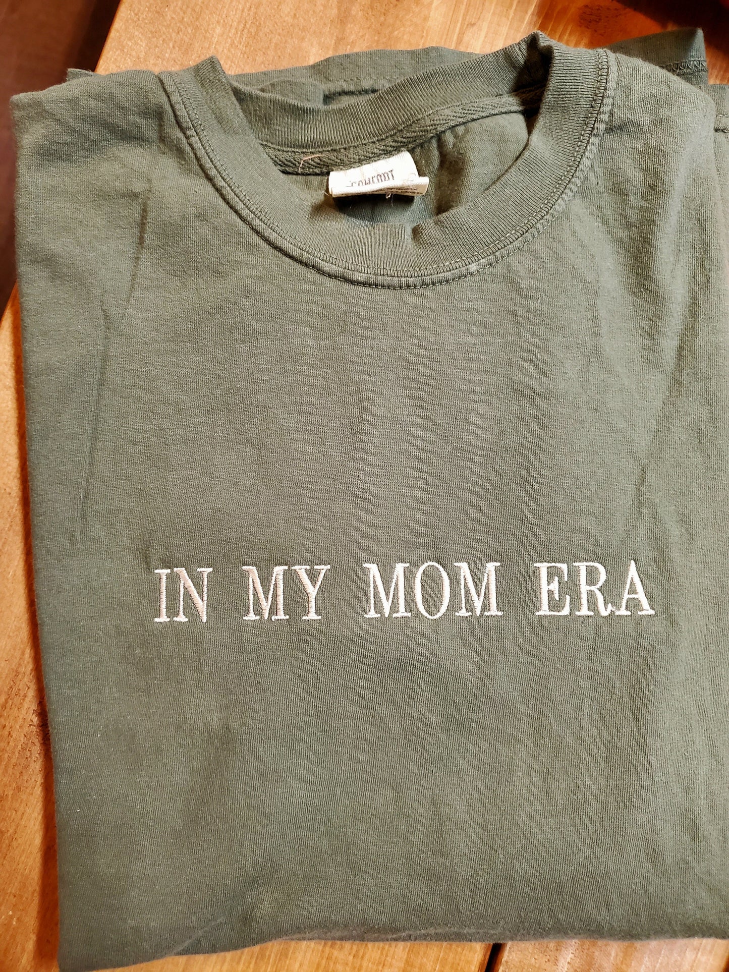 Family Birth Announcement, In my mom era Crew Neck, Comfort Colors Crewneck,Embroidered Mom Era Shirt, Dad, Grandpa, Grandma, baby reveal