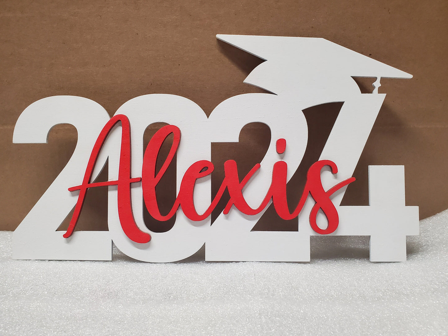 Personalized Name, 2024 or 2025 Graduation Cap Wood Sign, Grad Party Backdrop Decor, High School or College Grads, Senior Pictures, 2024