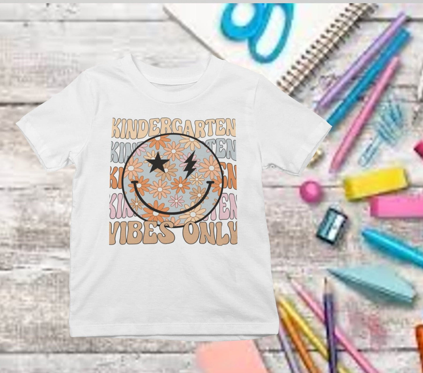 1st Grade Back To School Kids Shirt, 1st Grade Vibes Shirt, Boho Smiley Face Shirt, 1st Day, Back to School Supplies, Back to School clothes