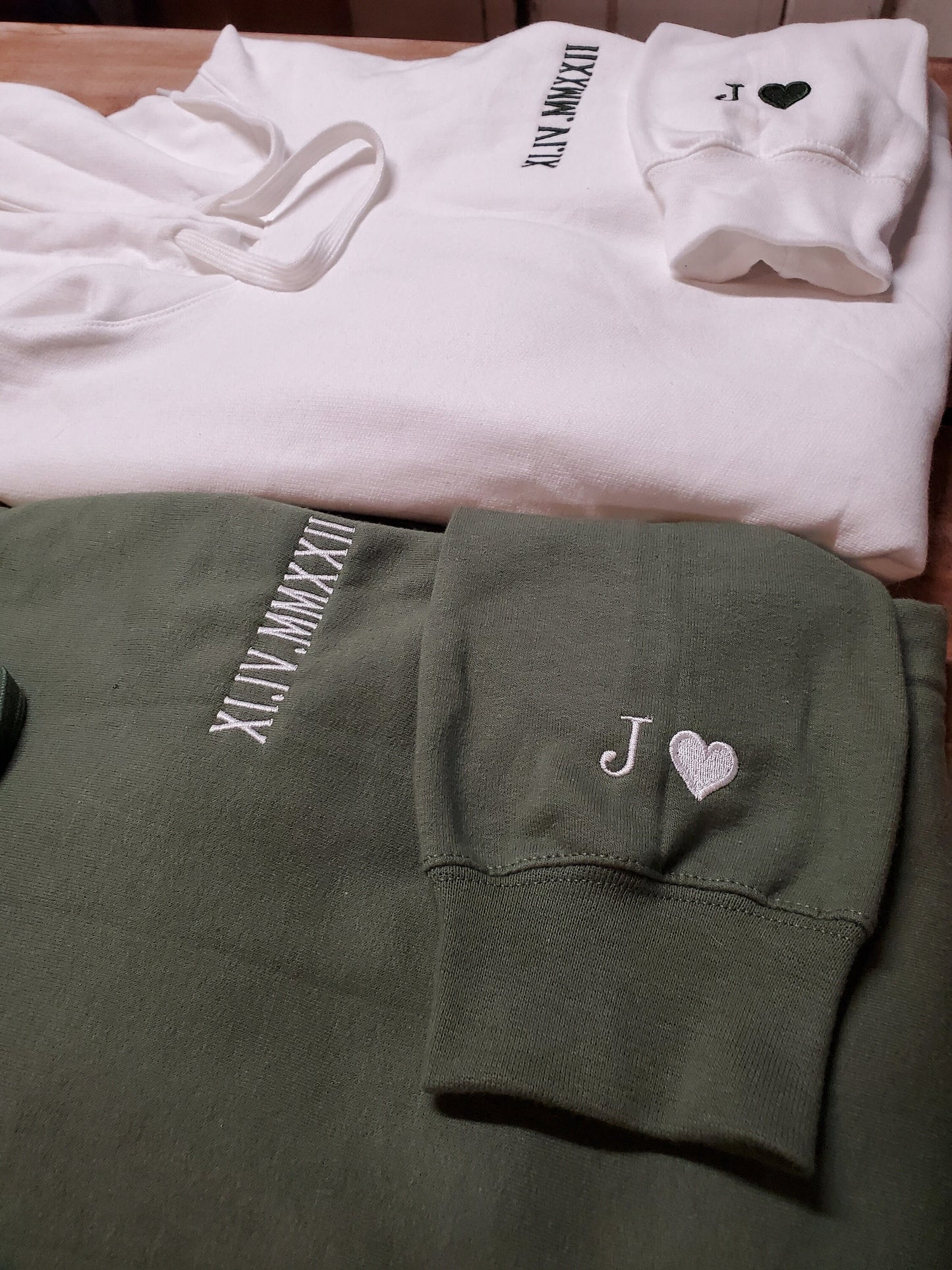 Roman Numeral Sweatshirt,Anniversary Shirt, Couples Gift, Boyfriend gift, Wedding Gift, Contrasting Colors,Roman Numeral Hoodie, Sleeve Initial, Mama, Dad shirt,Christmas Gift, Valentines Gift, Girlfriend Gift,Trending Shirt, Best Seller