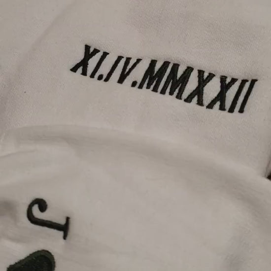 Roman Numeral Hoodie • Couples Hoodie • Personalized Date and Initial Hoodie • Engagements, Anniversaries, Valentines Gift, Boyfriend gift,