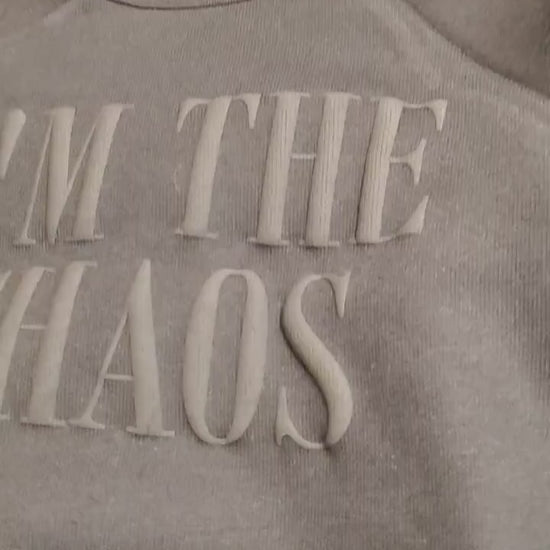 Caffeine and Chaos Sweatshirt| Puff Vinyl | Mommy and Me Shirt|Mama and mini|Caffeinated|New Mom|Baby Shower Gift|Chaos coordinator|Black