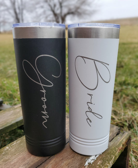 Bride and Groom Tumblers, Bridal Party Tumblers, Bridesmaid Tumbler, Groomsmen Tumbler,Groomsmen Gifts,Bridesmaid Gifts,Bride and Groom Gift