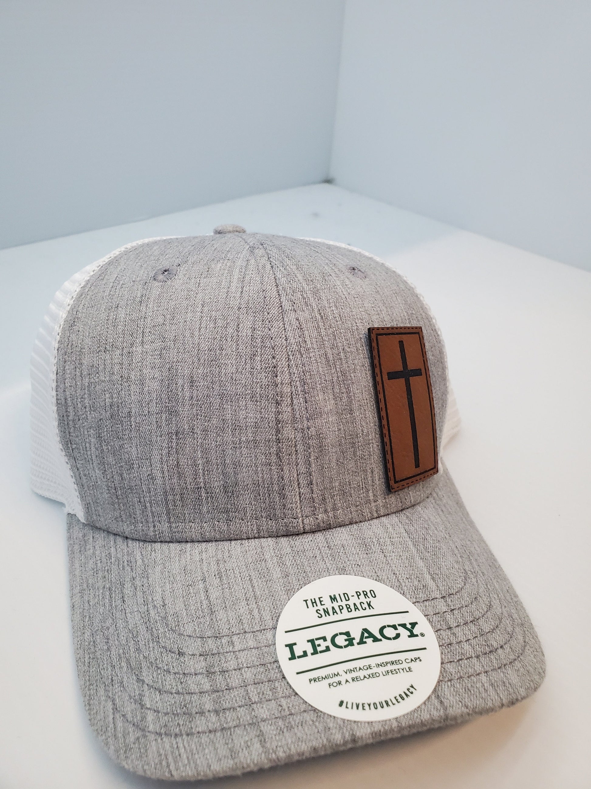 Leather Cross Patch Snapback Hat, Cross Patch, Leather Patch Hat, Custom Hat, Religious hat, Wwjd, God is Good,Custom Hat, religious apparel