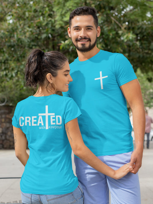 Created with A Purpose Shirt, Christian Shirt, Religious Shirt, Inspirational Shirt, Thankful Grateful Blessed Shirt, Bible Shirt, wwjd