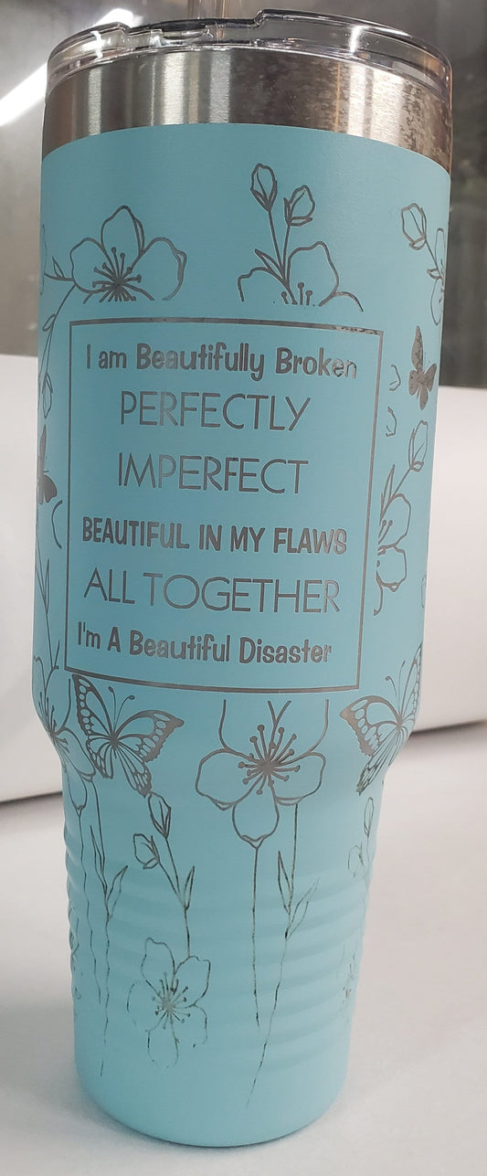 Coffee Tumbler, 40 oz Tumbler, Perfect Imperfect, Coffee Love, All I need Is Coffee, Popular Tumbler, tanle tumbler, Blogger Mom, Custom Gift, Mothers Day, Christmas Mom Gift, Beautiful Disastert, Veterinarian Gift, Best Selling Gift, Etsy Pick,