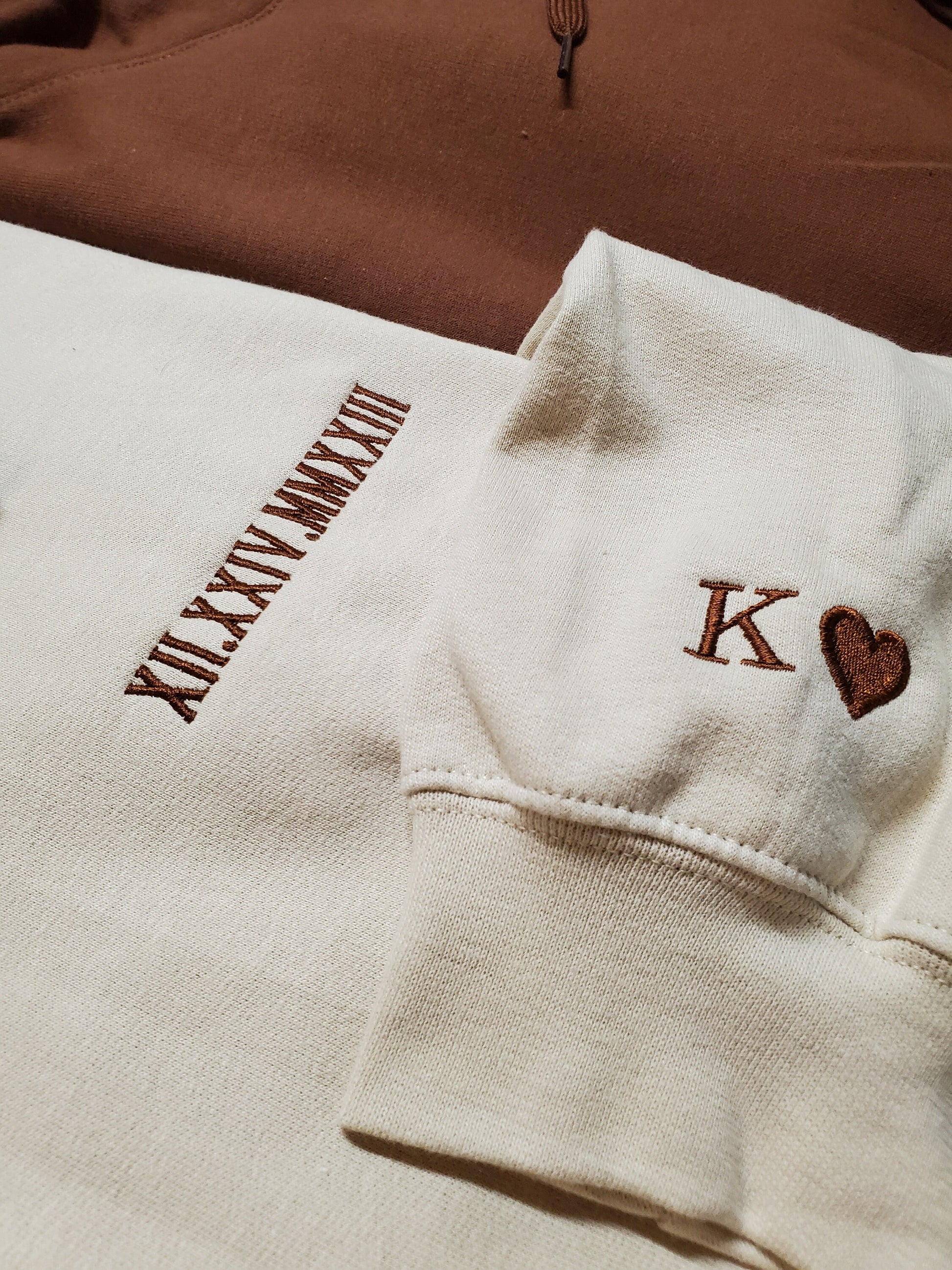 Roman Numeral Hoodie • Couples Hoodie • Personalized Date and Initial Hoodie • Engagements, Valentine Shirt, Valentine Gift, Boyfriend gift,