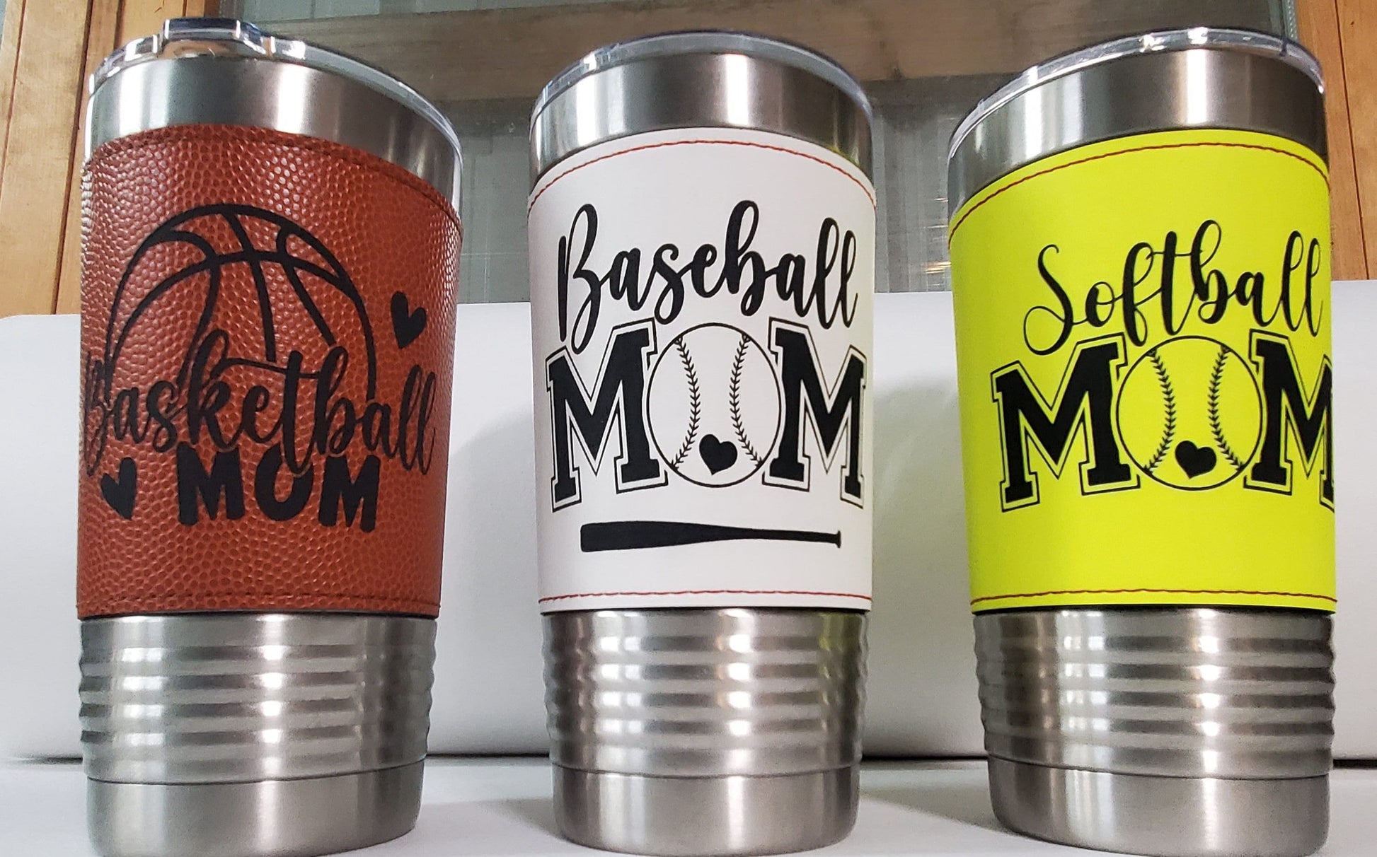 Baseball Mom, Softball Mom, Basketball Mom, Football Mom,Mom Tumbler, Custom Tumbler, 20oz Tumbler, Mothers Day Gift, Mom Gift, Leather Wrapped, Lasered Leather, Christmas Gift, Best Seller, Trending Tumbler, Etsy Pick