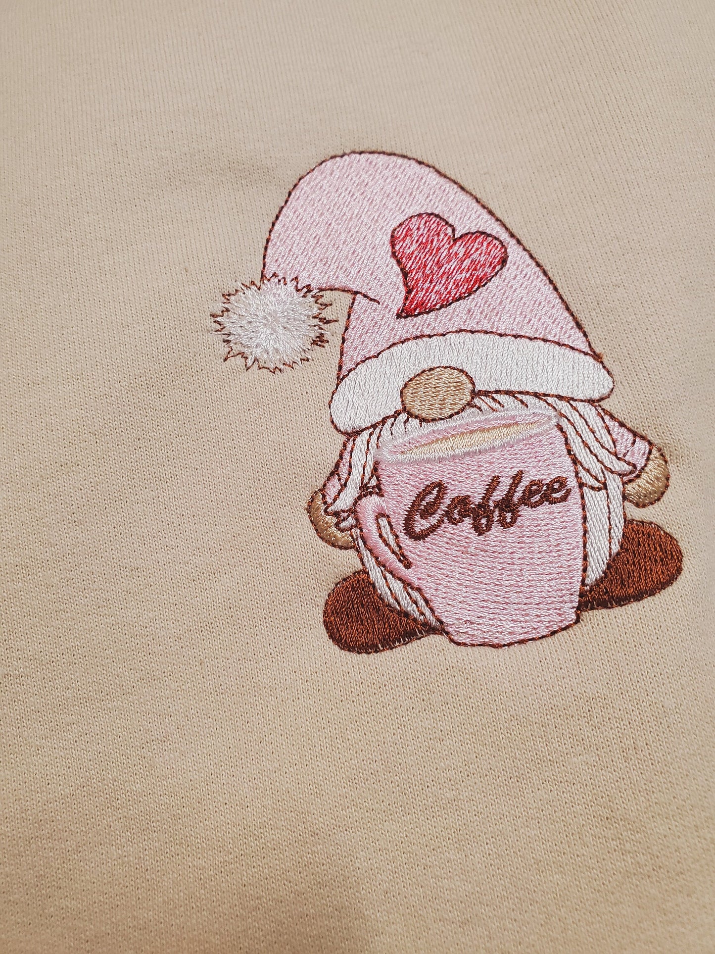 Valentine Gnome Sweatshirt, Adorable Coffee Gnome, perfect valentine gift, Girlfriend Gift, Valentine Gift, Mom Gift, Gnome Sweatshirt